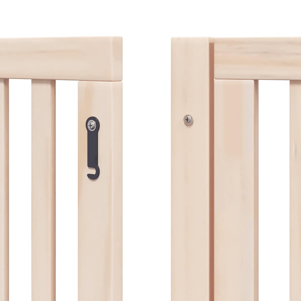 Poartă de câini pliabilă cu ușă, 6 panouri, 480 cm, lemn plop GartenMobel Dekor