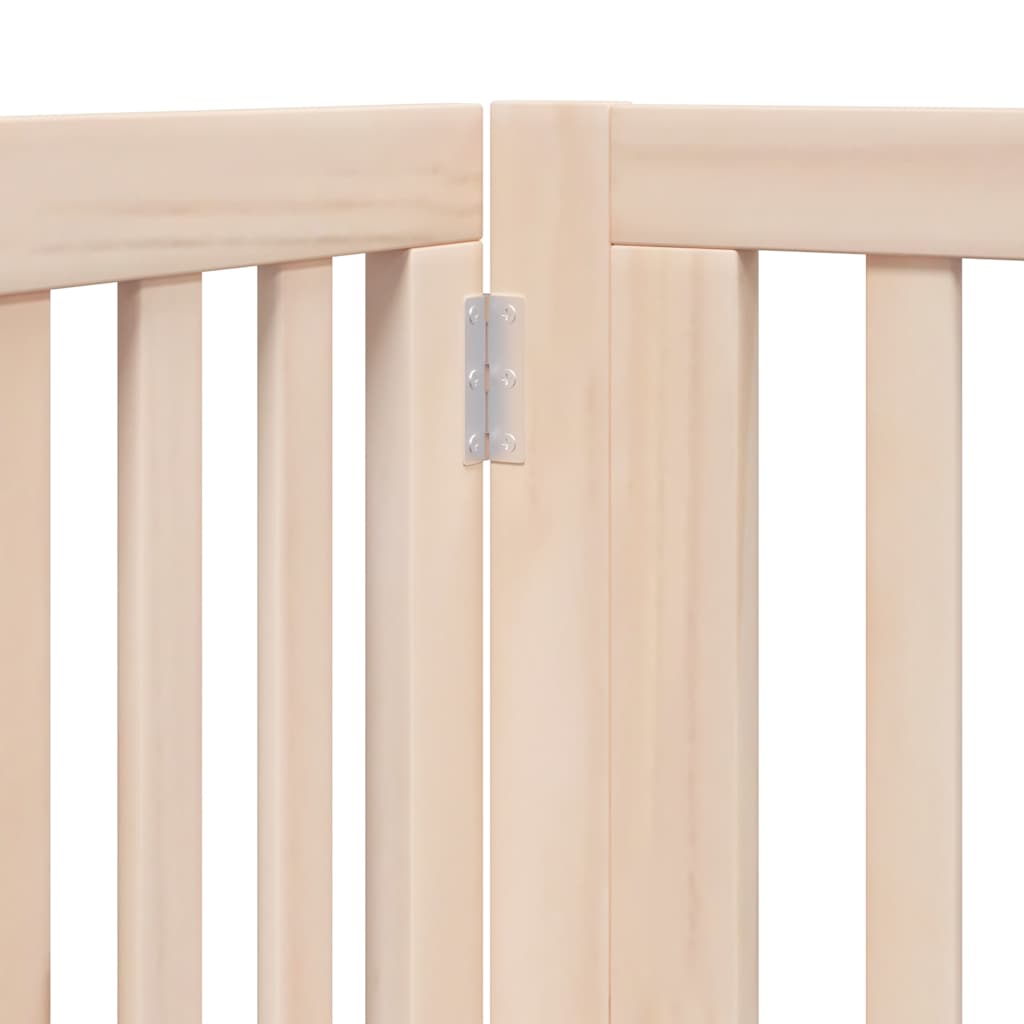 Poartă de câini pliabilă cu ușă, 6 panouri, 480 cm, lemn plop GartenMobel Dekor