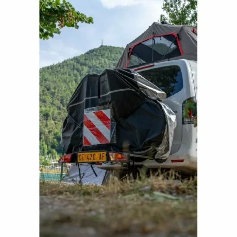 Prelata 3-4 biciclete pentru suport bicicleta cu fixare pe carligul de remorcare - 190x50x130 cm Garage AutoRide