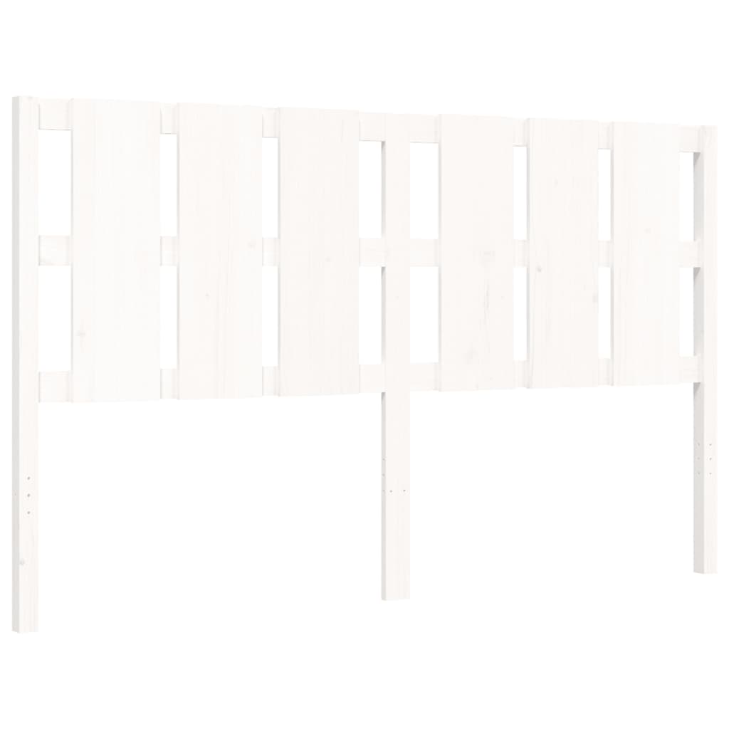 Cadru de pat fără saltea, alb, 160x200 cm, lemn masiv pin GartenMobel Dekor