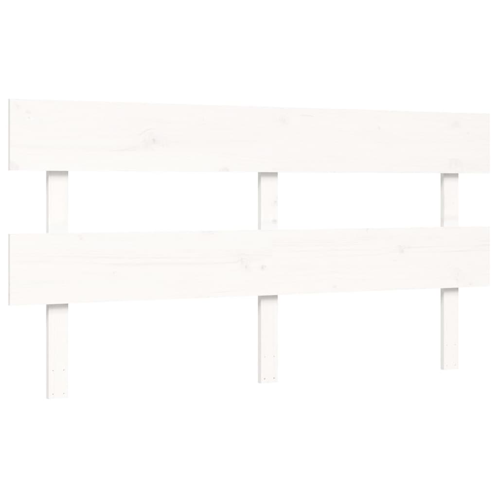 Cadru de pat fără saltea, alb, 160x200 cm, lemn masiv pin GartenMobel Dekor
