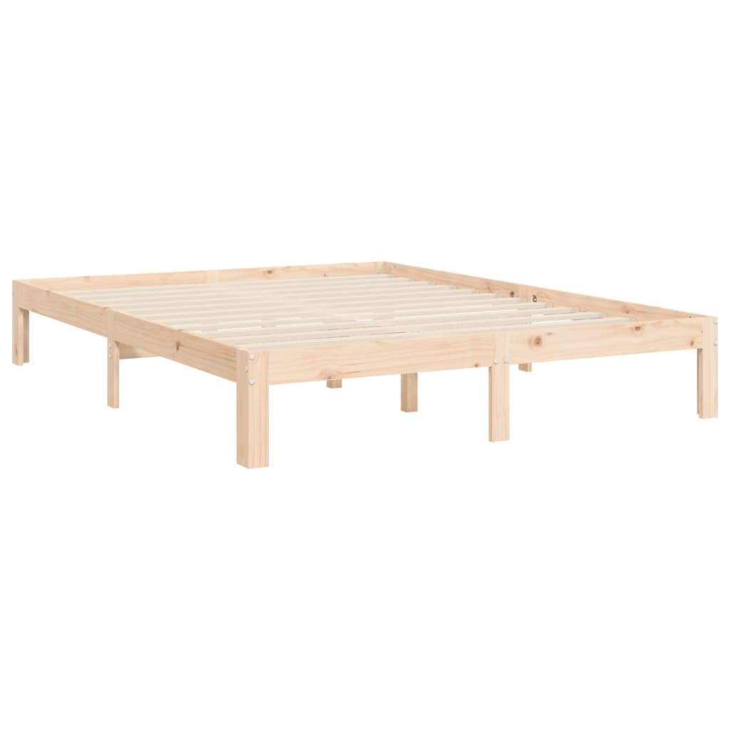 Cadru de pat fără saltea, 140x190 cm, lemn masiv de pin GartenMobel Dekor