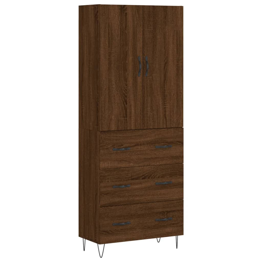 Dulap înalt, stejar maro, 69,5x34x180 cm, lemn compozit GartenMobel Dekor