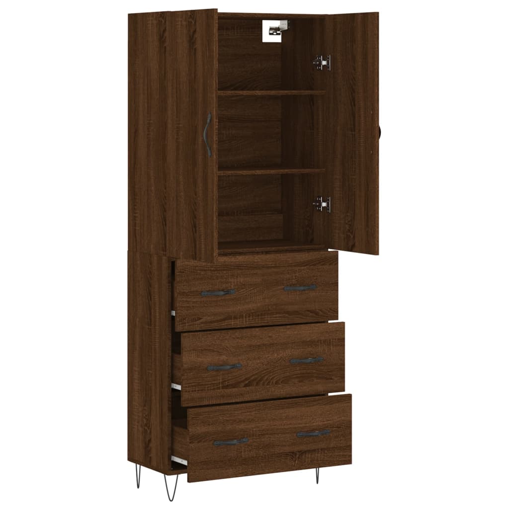 Dulap înalt, stejar maro, 69,5x34x180 cm, lemn compozit GartenMobel Dekor
