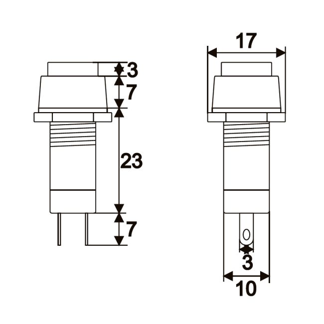 Buton1 circuit3A-250VOFF(-ON)rosu Best CarHome