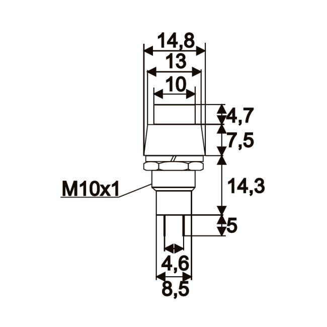 Intrerupator cu apasare 1 circuit 2A-250V OFF-ON, rosu Best CarHome