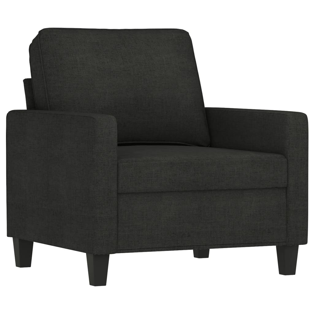 Set de canapele cu perne, 4 piese, negru, textil GartenMobel Dekor