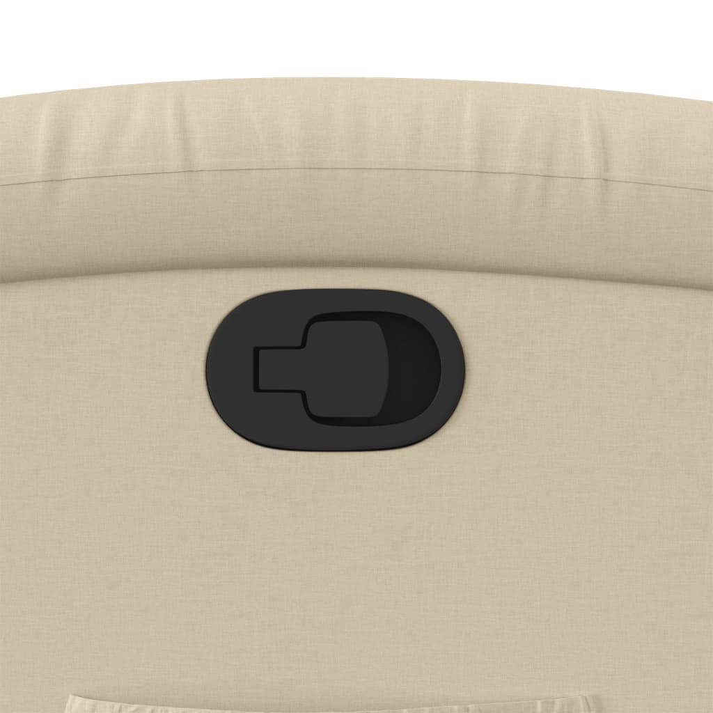 Fotoliu rabatabil, material textil crem GartenMobel Dekor