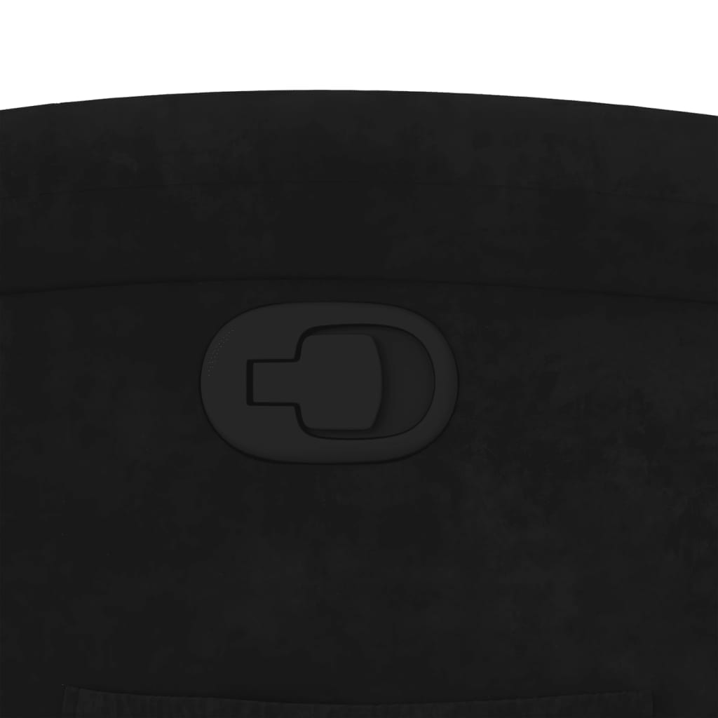 Fotoliu rabatabil din catifea neagră GartenMobel Dekor