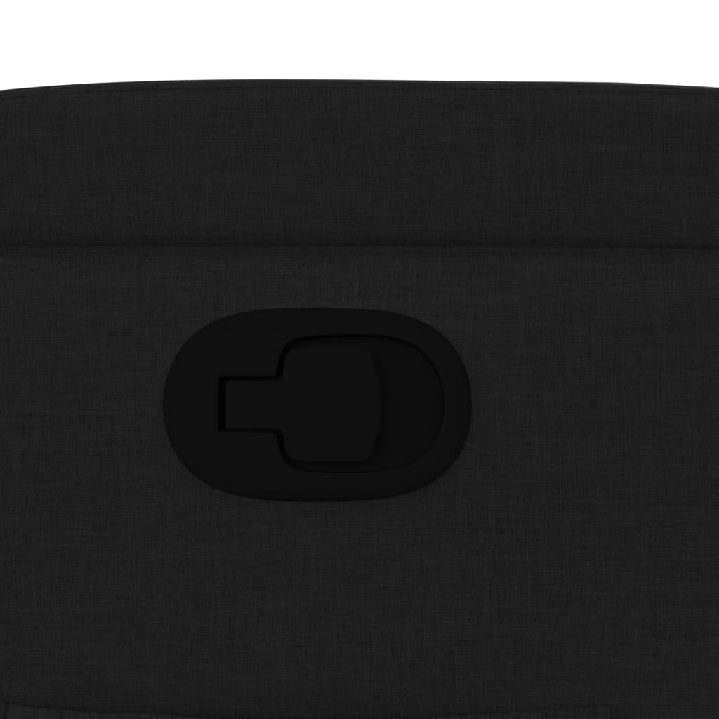 Fotoliu rabatabil din material textil negru GartenMobel Dekor