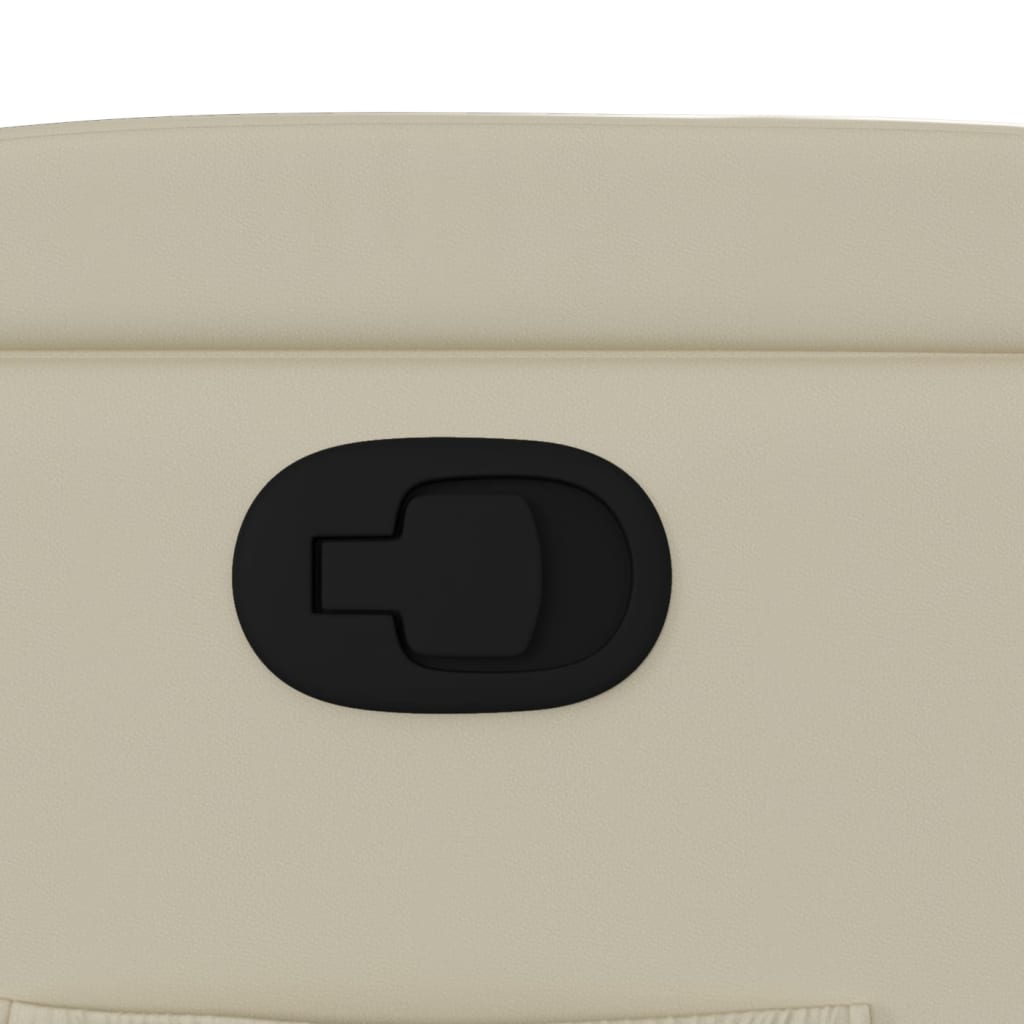 Fotoliu rabatabil din piele ecologică crem GartenMobel Dekor