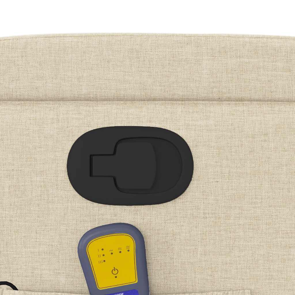 Fotoliu reclinabil cu masaj, material textil crem GartenMobel Dekor