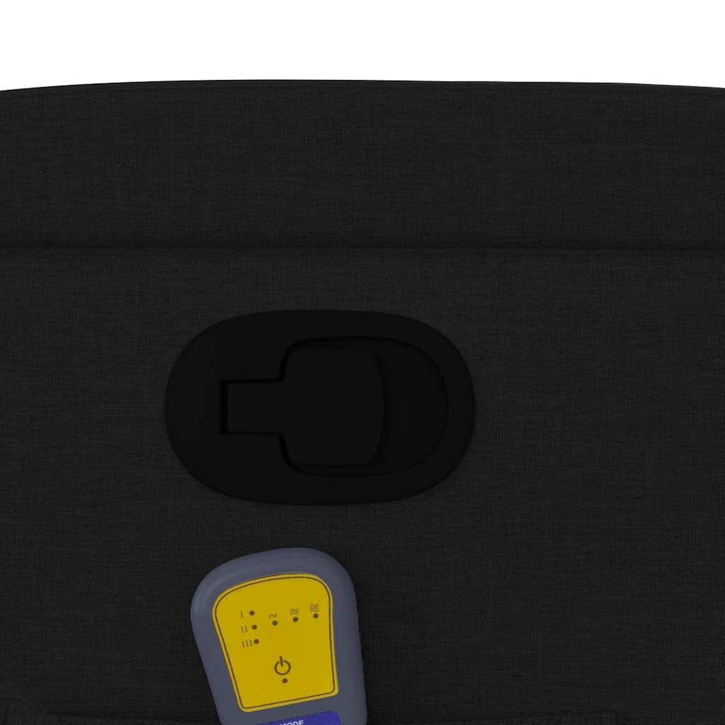 Fotoliu reclinabil cu masaj, material textil negru GartenMobel Dekor