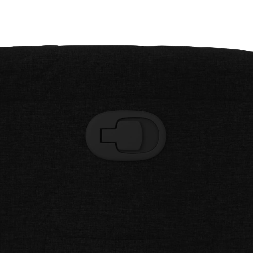 Fotoliu rabatabil din material textil negru GartenMobel Dekor