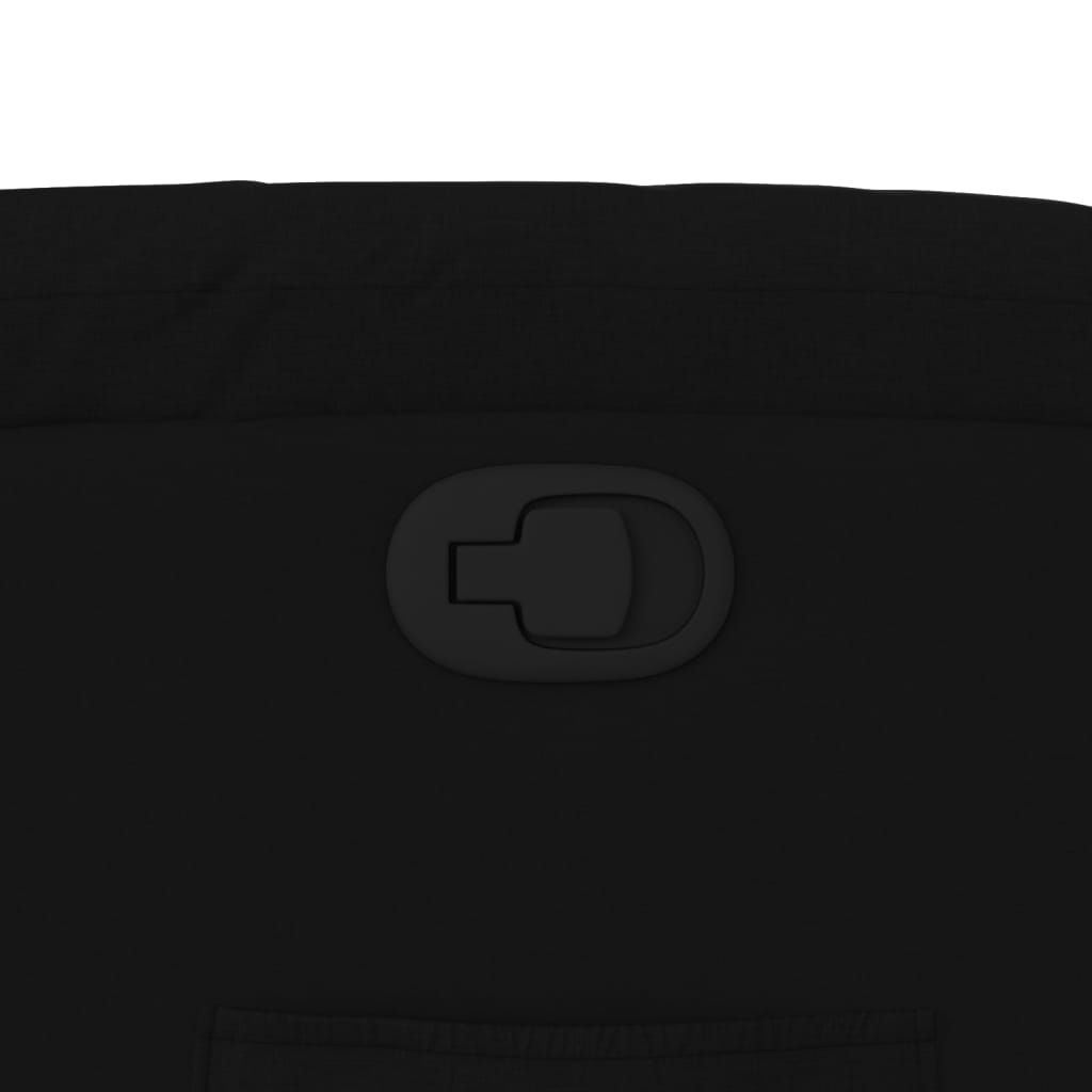 Fotoliu rabatabil din material textil negru GartenMobel Dekor