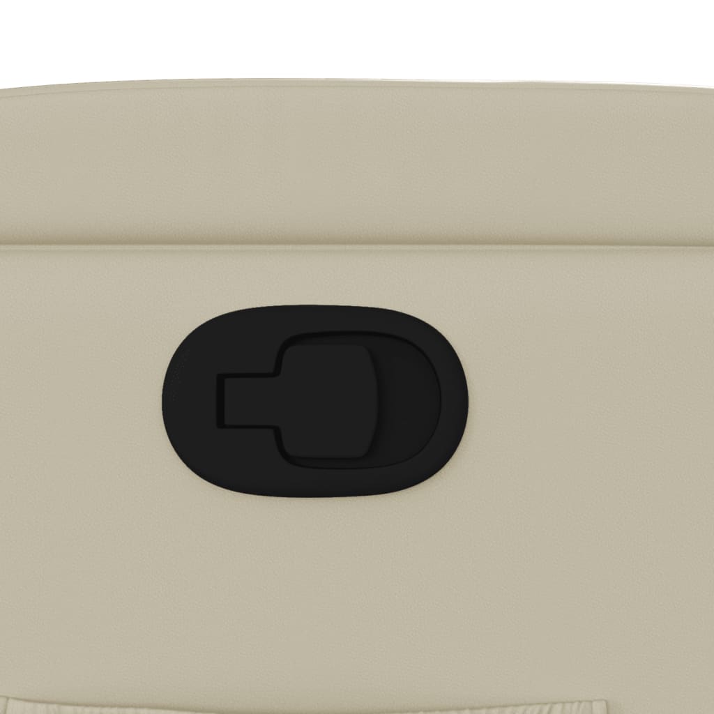 Fotoliu rabatabil din piele ecologică crem GartenMobel Dekor