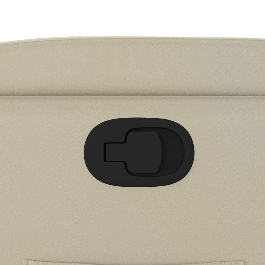 Fotoliu rabatabil din piele ecologică crem GartenMobel Dekor