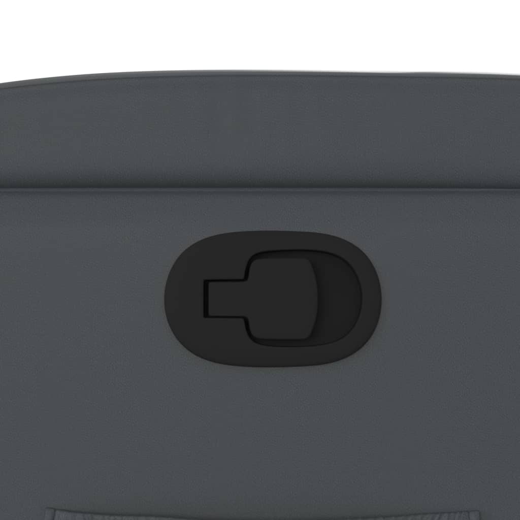 Fotoliu rabatabil gri din piele ecologică GartenMobel Dekor