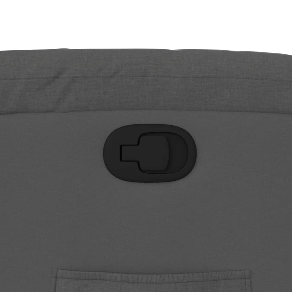 Fotoliu rabatabil gri închis, material textil GartenMobel Dekor