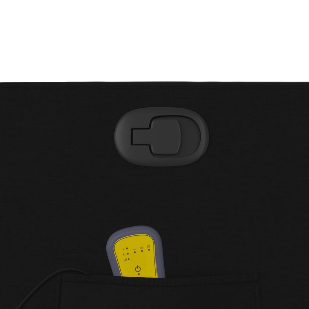 Fotoliu reclinabil cu masaj, material textil negru GartenMobel Dekor