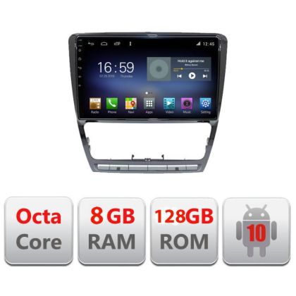 Navigatie Skoda Octavia 2 2005-2013 F-005 Octa Core cu Android Radio Bluetooth Internet GPS WIFI DSP 8+128GB 4G CarStore Technology
