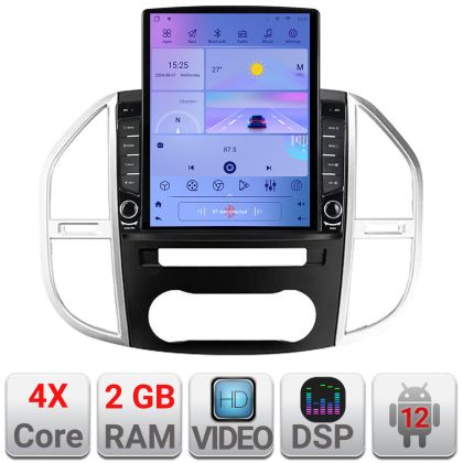 Navigatie Mercedes Vito w447 2016- Android radio gps internet quad core 2+32 ecran vertical 9.7