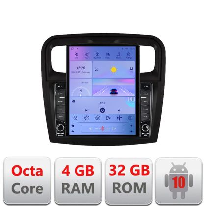 Navigatie Dacia Sandero 2012-2020 var B Tip Tesla Android radio gps internet 8core 4G 4+32 kit-sandero-variantb+EDT-E CarStore Technology