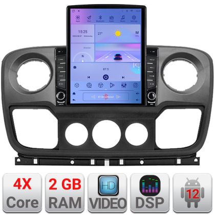 Navigatie Opel Movano, Renault Master 2010-2021 Android radio gps internet quad core 2+32GB ecran vertical 9.7