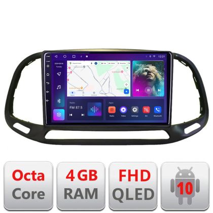 Navigatie Fiat Doblo 2015-2018 B-DOBLO15 Android Ecran QLED octa core 4+64 carplay android auto KIT-DOBLO15+EDT-E309V3 CarStore Technology