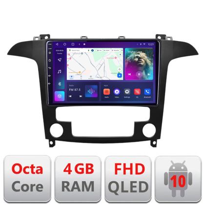 Navigatie Ford S-Max 2008-2012 B-003 Android Ecran QLED octa core 4+64 carplay android auto KIT-003+EDT-E309V3 CarStore Technology