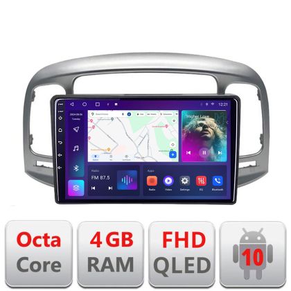 Navigatie HHyundai Accent 2006-2012 B-ACCENT Android Ecran QLED octa core 4+64 carplay android auto KIT-accent+EDT-E309V3 CarStore Technology