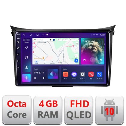 Navigatie HHyundai I30 2011-2016 Android Ecran QLED octa core 4+64 carplay android auto KIT-i30-2011+EDT-E309V3 CarStore Technology