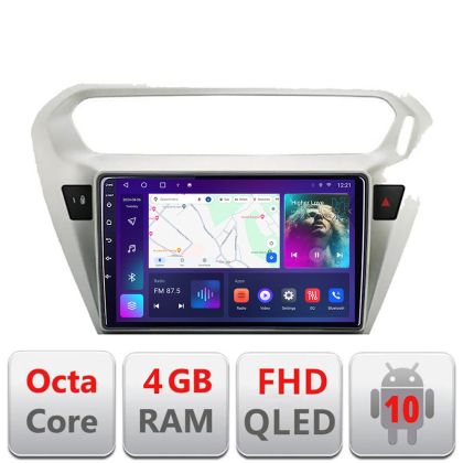 Navigatie Peugeot 301 Citroen C-Elisee B-301 Android Ecran QLED octa core 4+64 carplay android auto KIT-301+EDT-E309V3 CarStore Technology