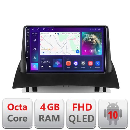 Navigatie Renault Megane 2 B-098 Android Ecran QLED octa core 4+64 carplay android auto KIT-098+EDT-E309V3 CarStore Technology