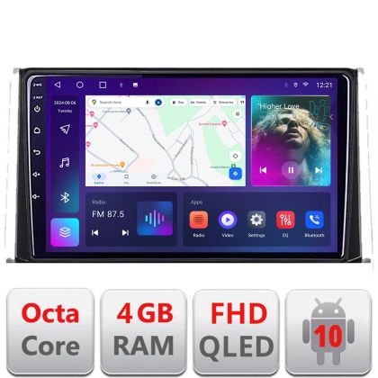 Navigatie Toyota Auris 2017- B-AURIS  Android Ecran QLED octa core 4+64 carplay android auto KIT-AURIS+EDT-E310V3 CarStore Technology