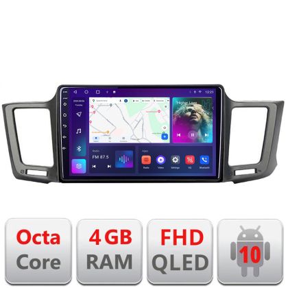 Navigatie Toyota RAV4 B-247 Android Ecran QLED octa core 4+64 carplay android auto KIT-247+EDT-E309V3 CarStore Technology