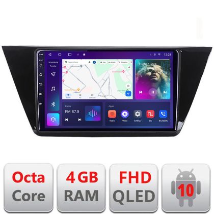 Navigatie Volkswagen Touran 2016- B-3144 Android Ecran QLED octa core 4+64 carplay android auto KIT-3144+EDT-E310V3 CarStore Technology