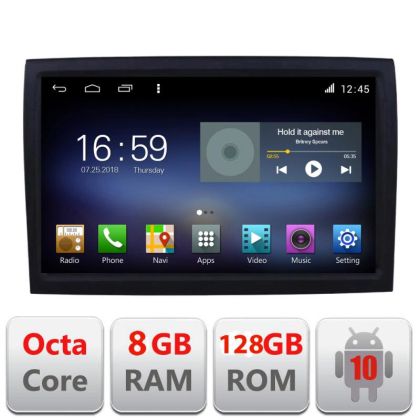 Navigatie Fiat ducato 2022- F-ducato,Octacore,8Gb RAM,128Gb Hdd,4G,Qled,360,DSP,GPS,Carplay CarStore Technology