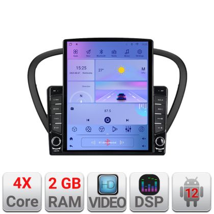 Navigatie Peugeot 607 Android radio gps internet quad core 2+32 ecran vertical 9.7