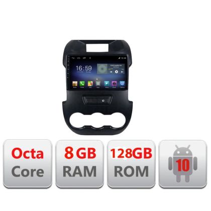 Navigatie FORD RANGER 2011-2015 Manual F-245 Octa Core cu Android Radio Bluetooth Internet GPS WIFI DSP 8+128GB 4G CarStore Technology