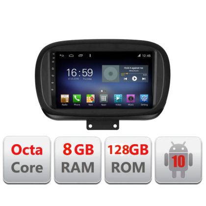 Navigatie Fiat 500 2014- F-539 Octa Core cu Android Radio Bluetooth Internet GPS WIFI DSP 8+128GB 4G CarStore Technology