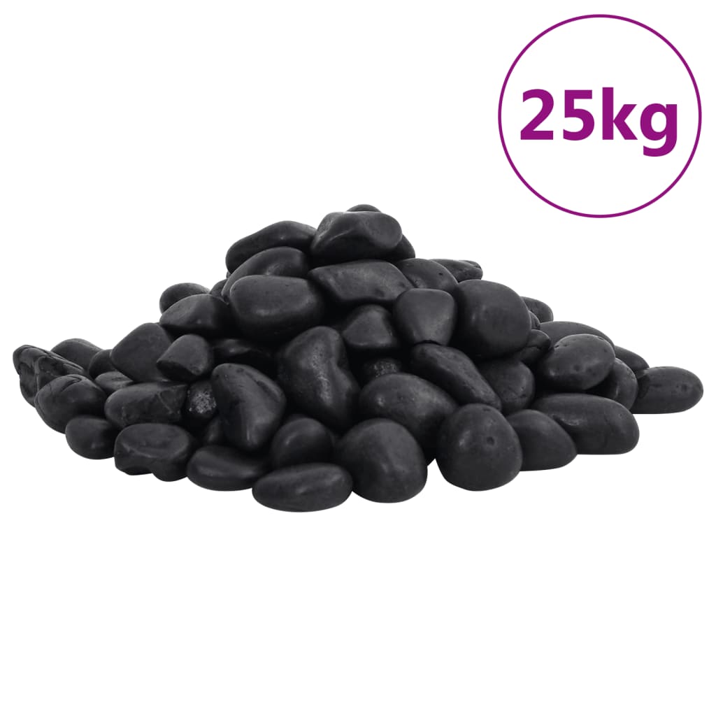Pietricele lustruite, 25 kg, negru, 2-5 cm GartenMobel Dekor