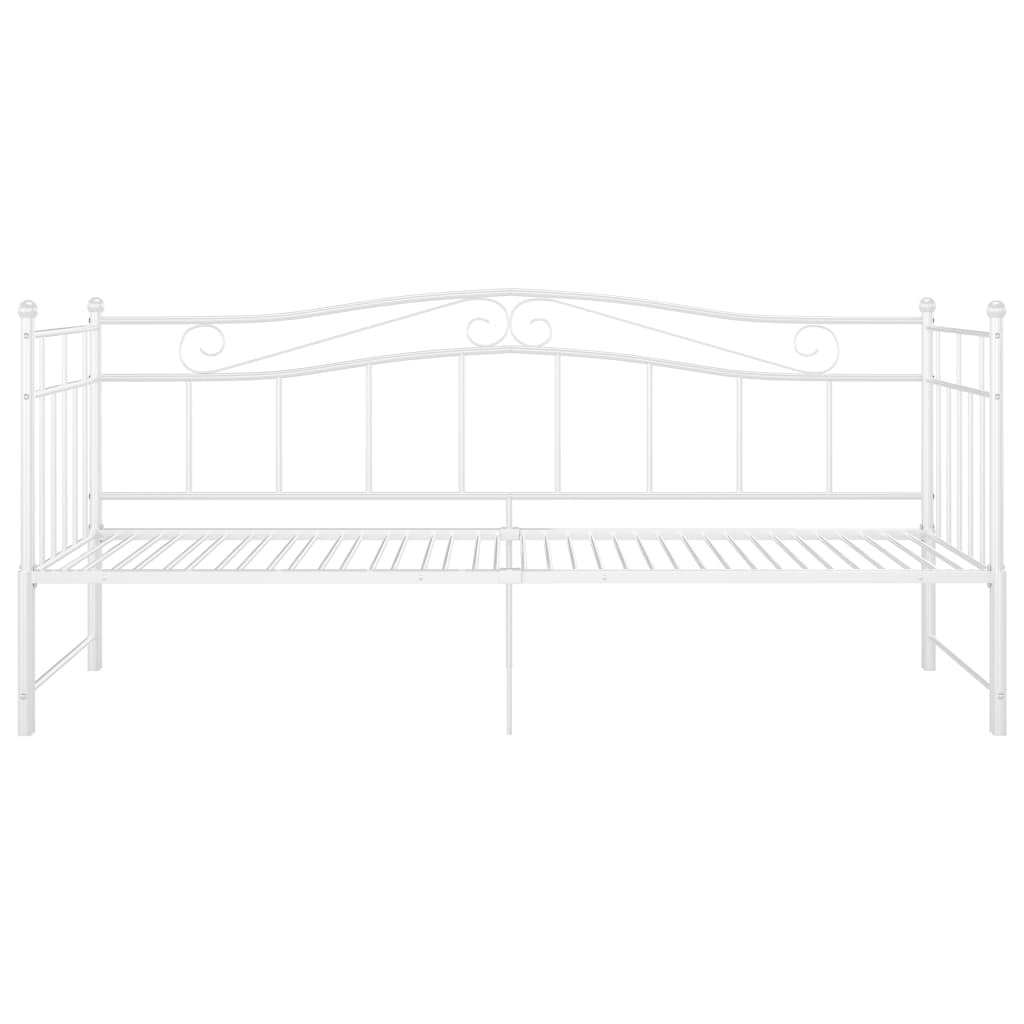 Cadru pat canapea extensibilă, alb, 90x200 cm, metal GartenMobel Dekor