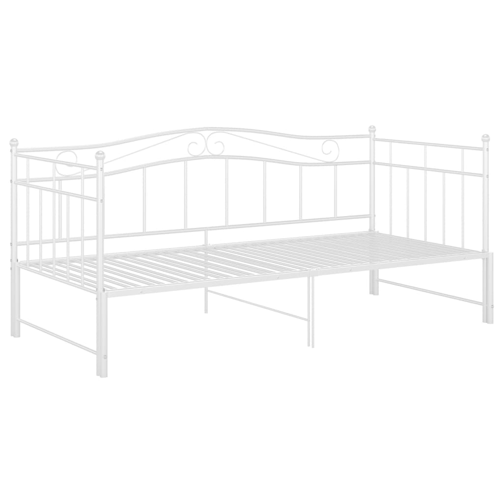 Cadru pat canapea extensibilă, alb, 90x200 cm, metal GartenMobel Dekor