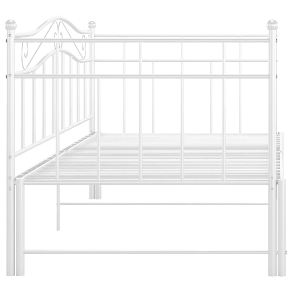 Cadru pat canapea extensibilă, alb, 90x200 cm, metal GartenMobel Dekor
