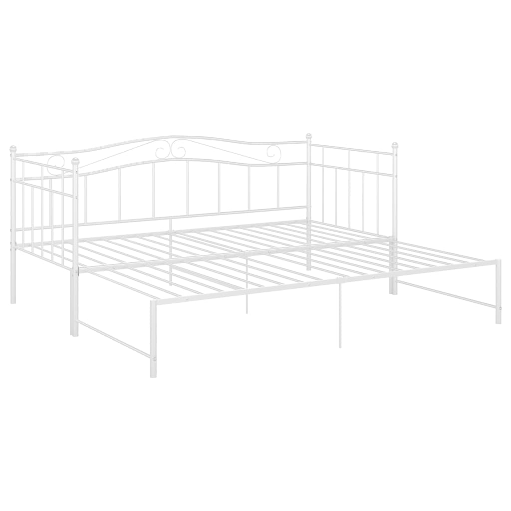 Cadru pat canapea extensibilă, alb, 90x200 cm, metal GartenMobel Dekor