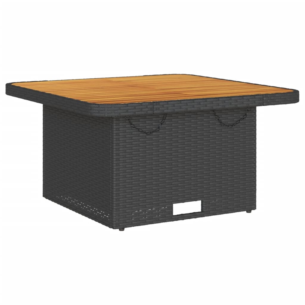 Set mobilier de grădină cu perne, 7 piese, negru, poliratan GartenMobel Dekor