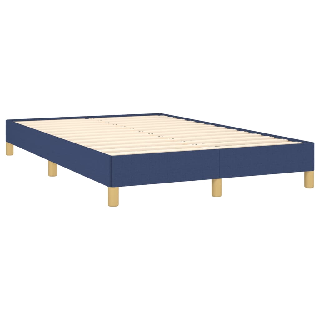 Pat cu arcuri, saltea și LED, albastru, 120x190 cm, textil GartenMobel Dekor
