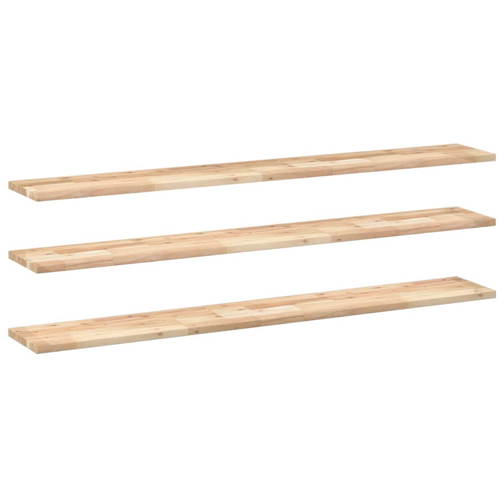 Rafturi suspendate 3 buc. 160x20x2cm lemn masiv acacia netratat GartenMobel Dekor