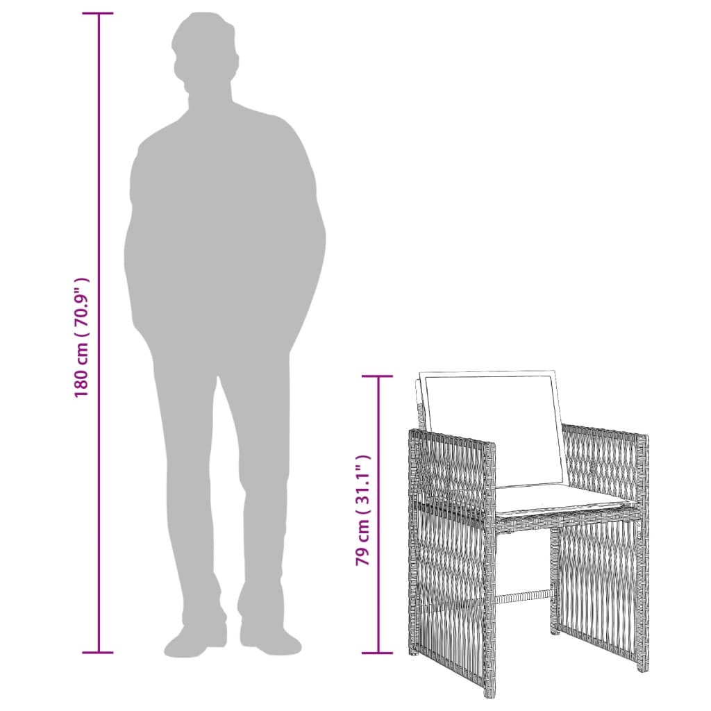 Set mobilier de grădină cu perne, 5 piese gri deschis poliratan GartenMobel Dekor